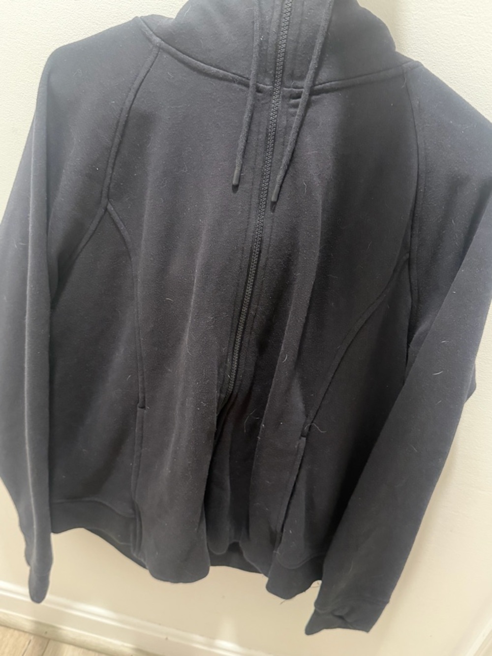 Men's Black Full-Zip Hoodie Sweater